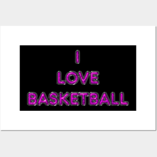 I Love Basketball - Pink Posters and Art